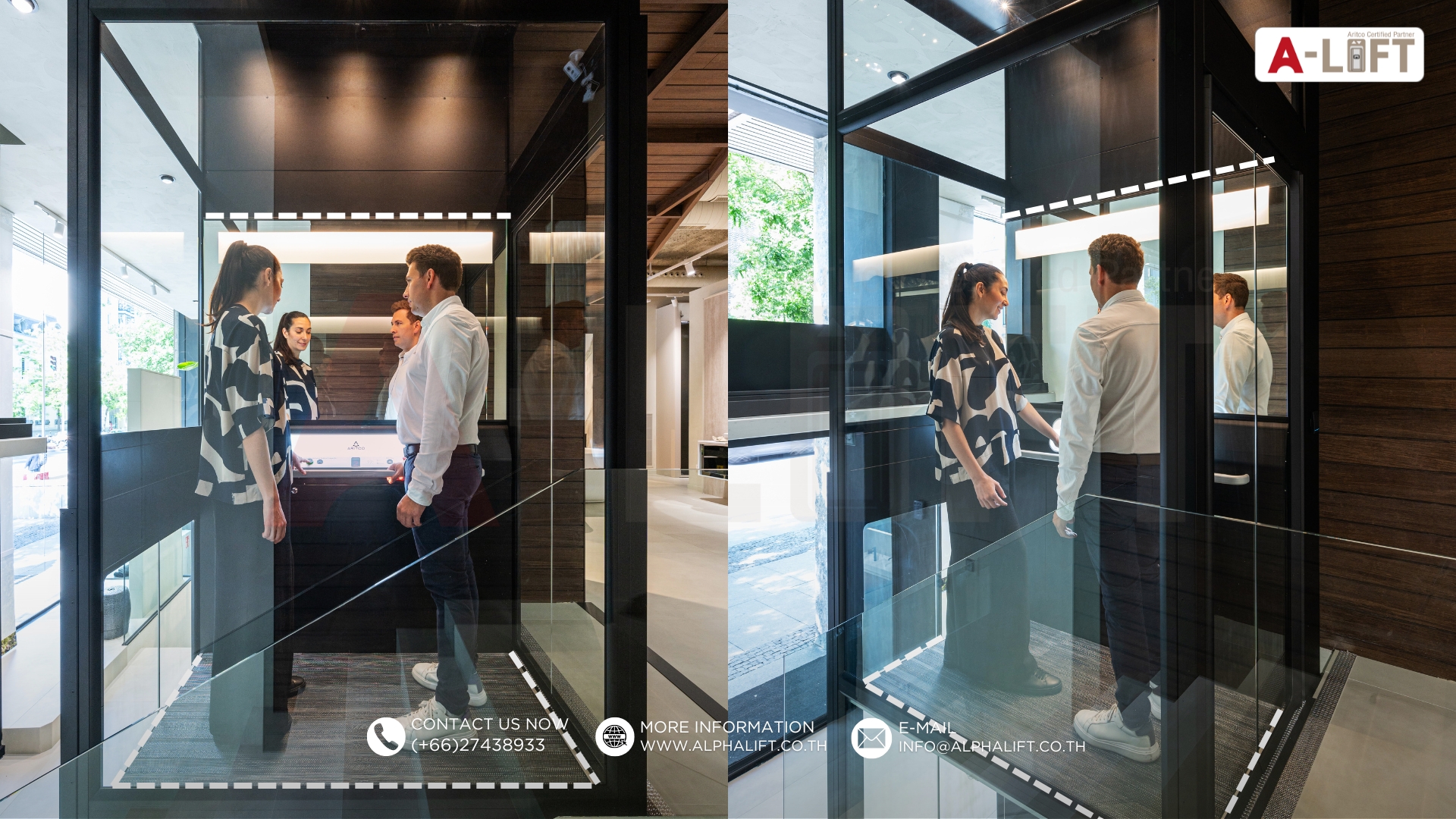 ระบบขอบความปลอดภัยของลิฟต์บ้าน Aritco ป้องกันการชนหรือหนีบสิ่งของระหว่างการเคลื่อนที่ของลิฟต์