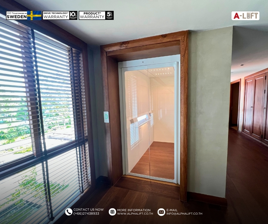 พื้นที่ภายในบ้านสำหรับติดตั้งลิฟต์บ้าน Aritco HomeLift Access ในบ้าน Thai House 2 ชั้น โครงการระดับเวิลด์คลาส ปทุมธานี