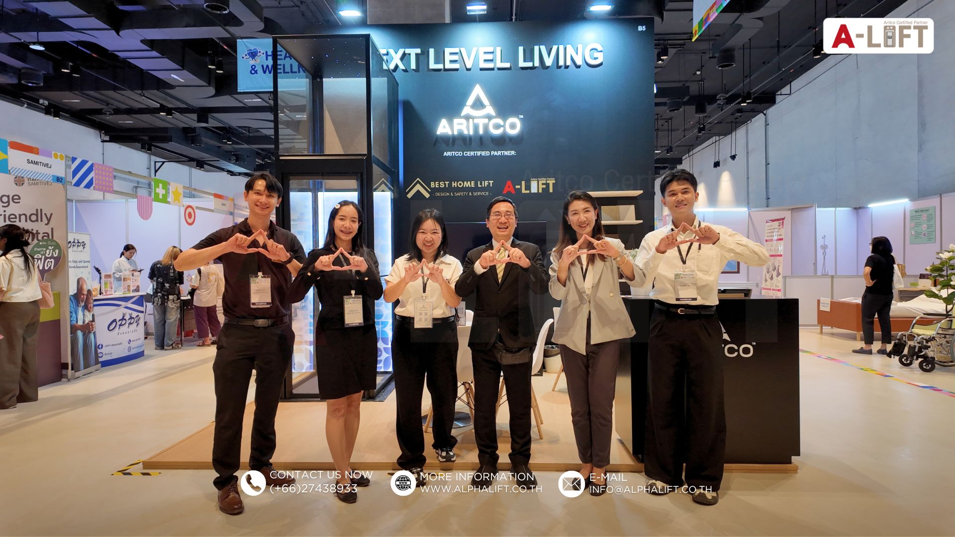 ลิฟต์บ้าน Aritco โดยแอลฟา-ลิฟต์ ภายในงานแสดงสินค้าประเทศไทย