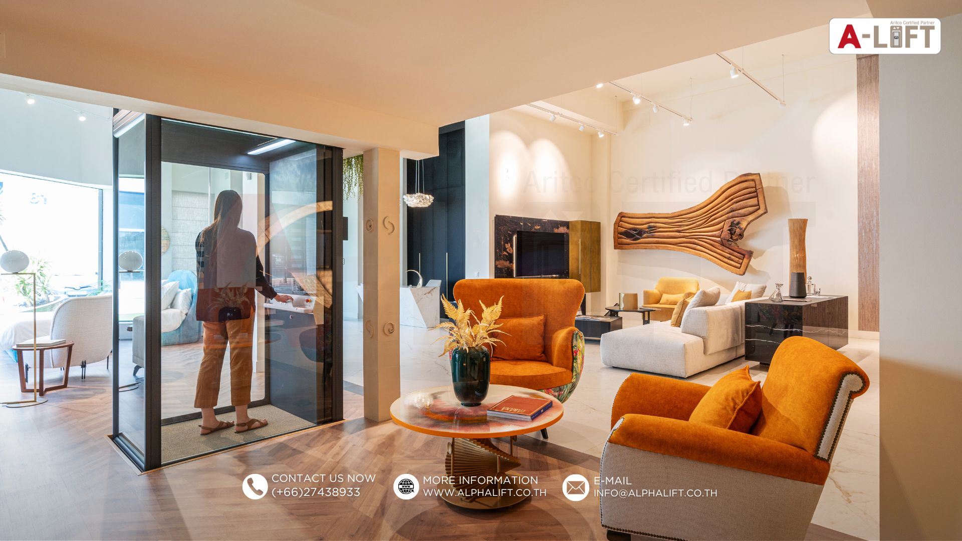 บ้านเดี่ยวสมัยใหม่พร้อมลิฟต์บ้าน Aritco ที่ช่วยยกระดับคุณภาพชีวิตของทุกคนในครอบครัว