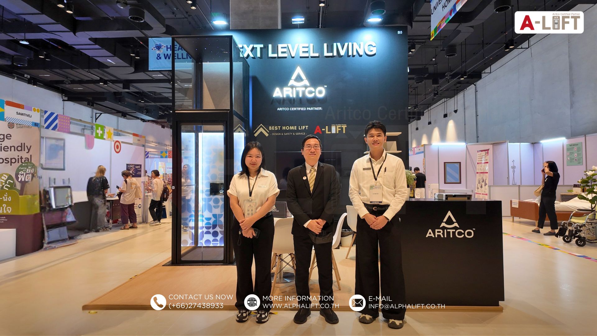 ผู้บริหารและทีมงาน Alpha Lift ร่วมกับ Aritco ภายในงาน SILGEN 2026