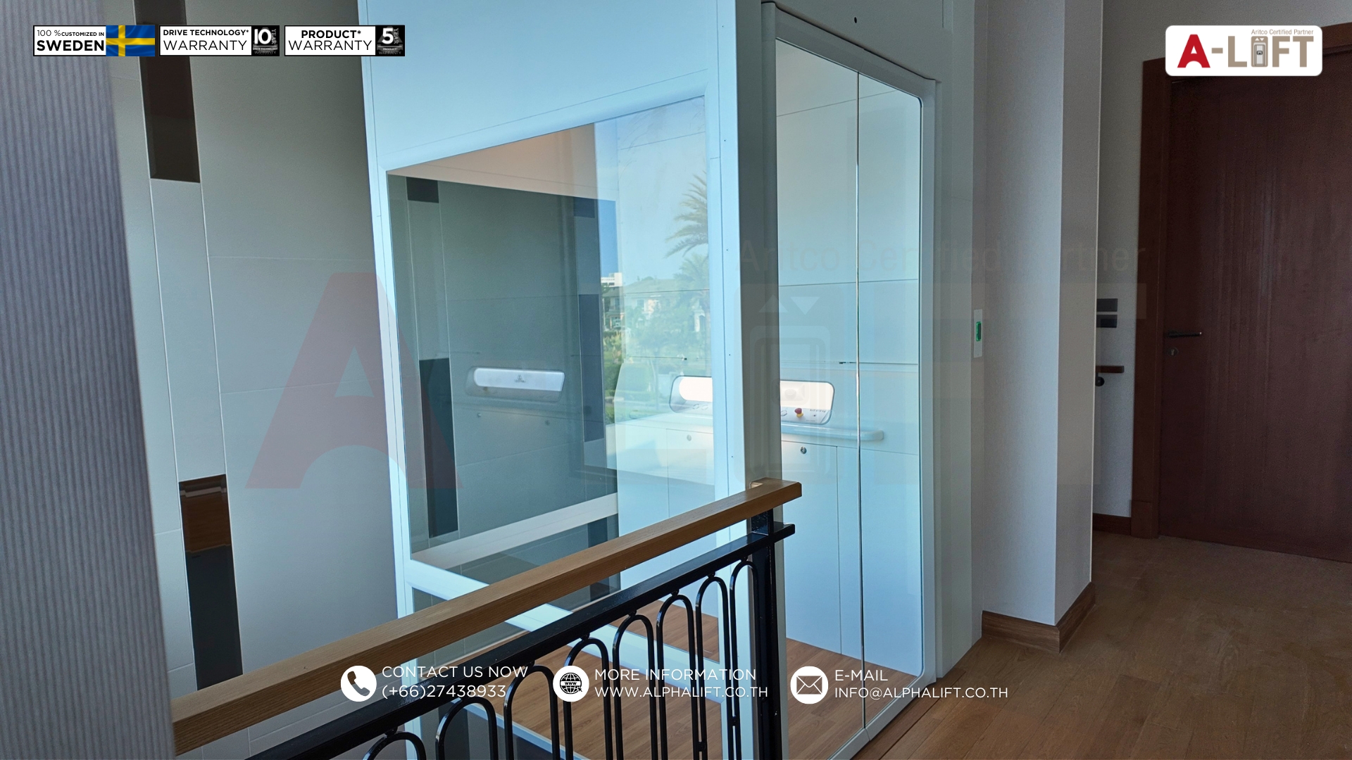 ลิฟต์บ้าน Aritco รุ่น HomeLift Access ติดตั้งภายในบ้าน ดีไซน์เรียบหรู รองรับการใช้งานสะดวกและปลอดภัย