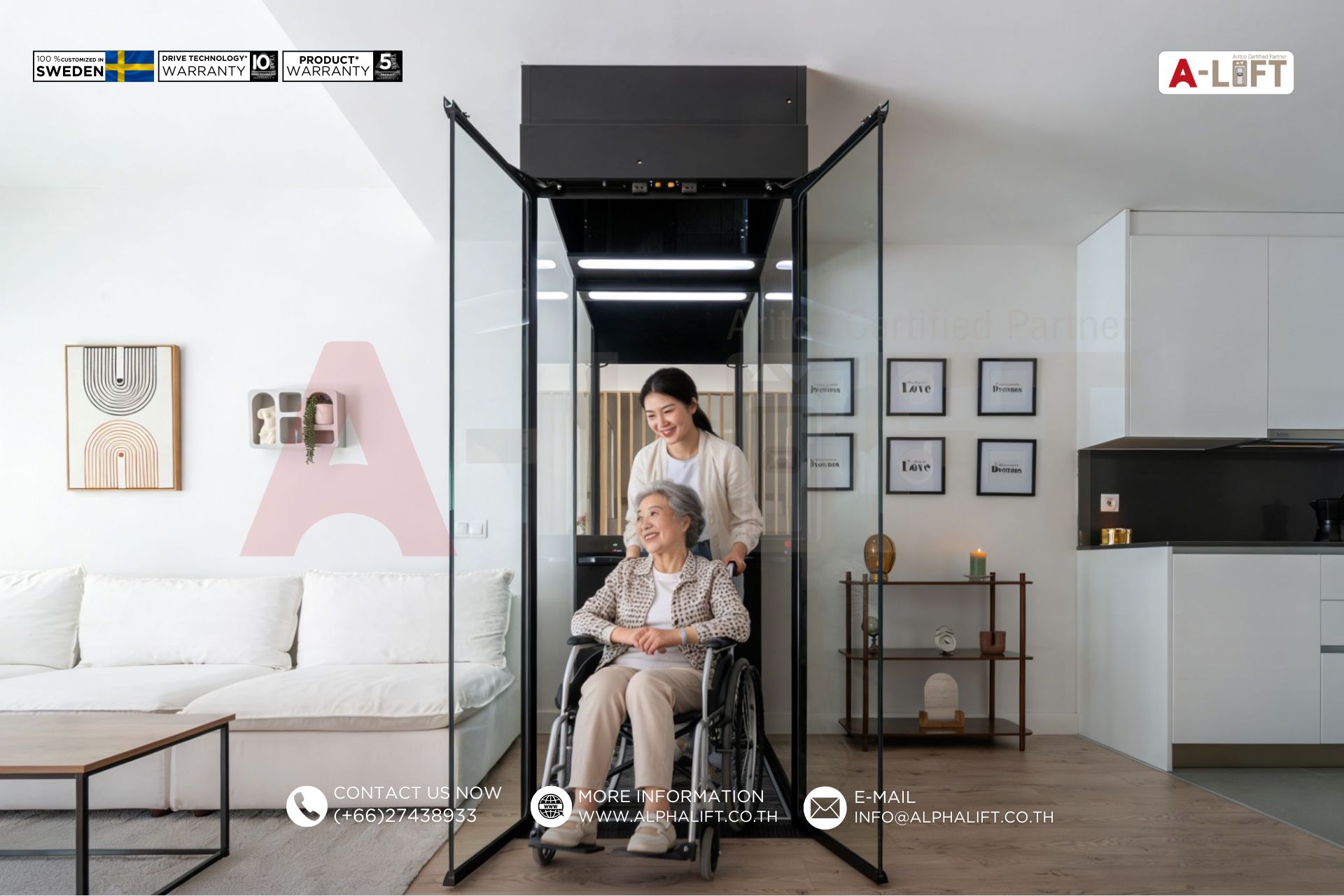 ลิฟต์บ้านที่ช่วยให้ผู้สูงอายุใช้ชีวิตในบ้านได้สะดวก ปลอดภัย และเข้าถึงทุกชั้นได้ง่าย