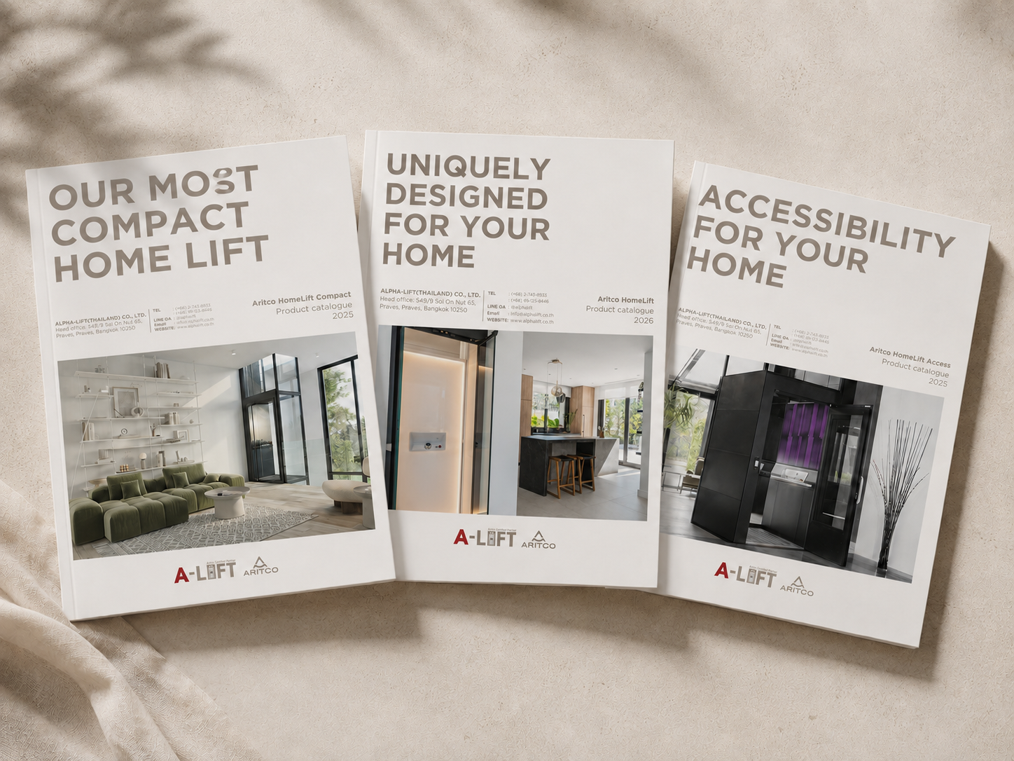 แคตตาล็อกลิฟต์ Aritco โดย Alpha-Lift Thailand สำหรับลิฟต์บ้าน ลิฟต์แพลตฟอร์ม และลิฟต์เพื่อการเข้าถึงจากสวีเดน