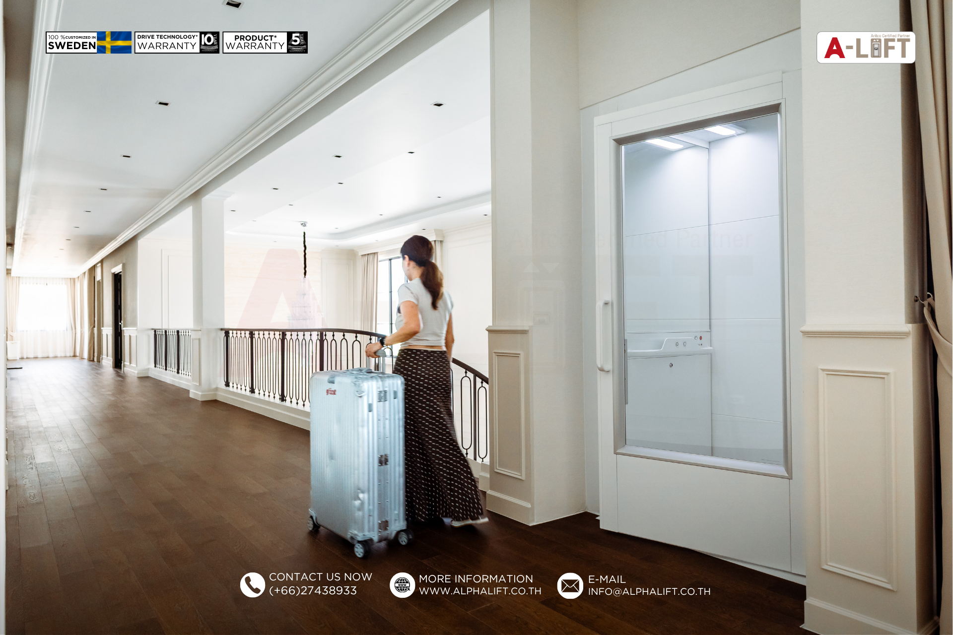 ลิฟต์บ้าน Aritco HomeLift Compact ใช้งานทุกวัน สะดวกและปลอดภัยสำหรับบ้านพักอาศัย