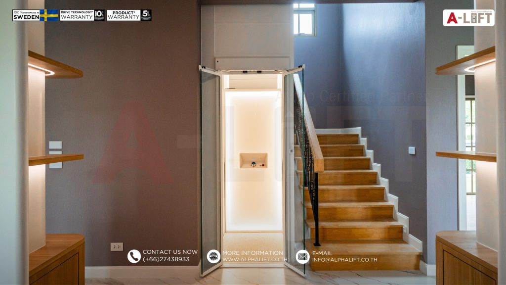 Aritco HomeLift S8 ลิฟต์บ้านติดตั้งภายในบ้านพักอาศัย ดีไซน์ทันสมัย ช่วยเพิ่มความสะดวกในการขึ้นลงระหว่างชั้น